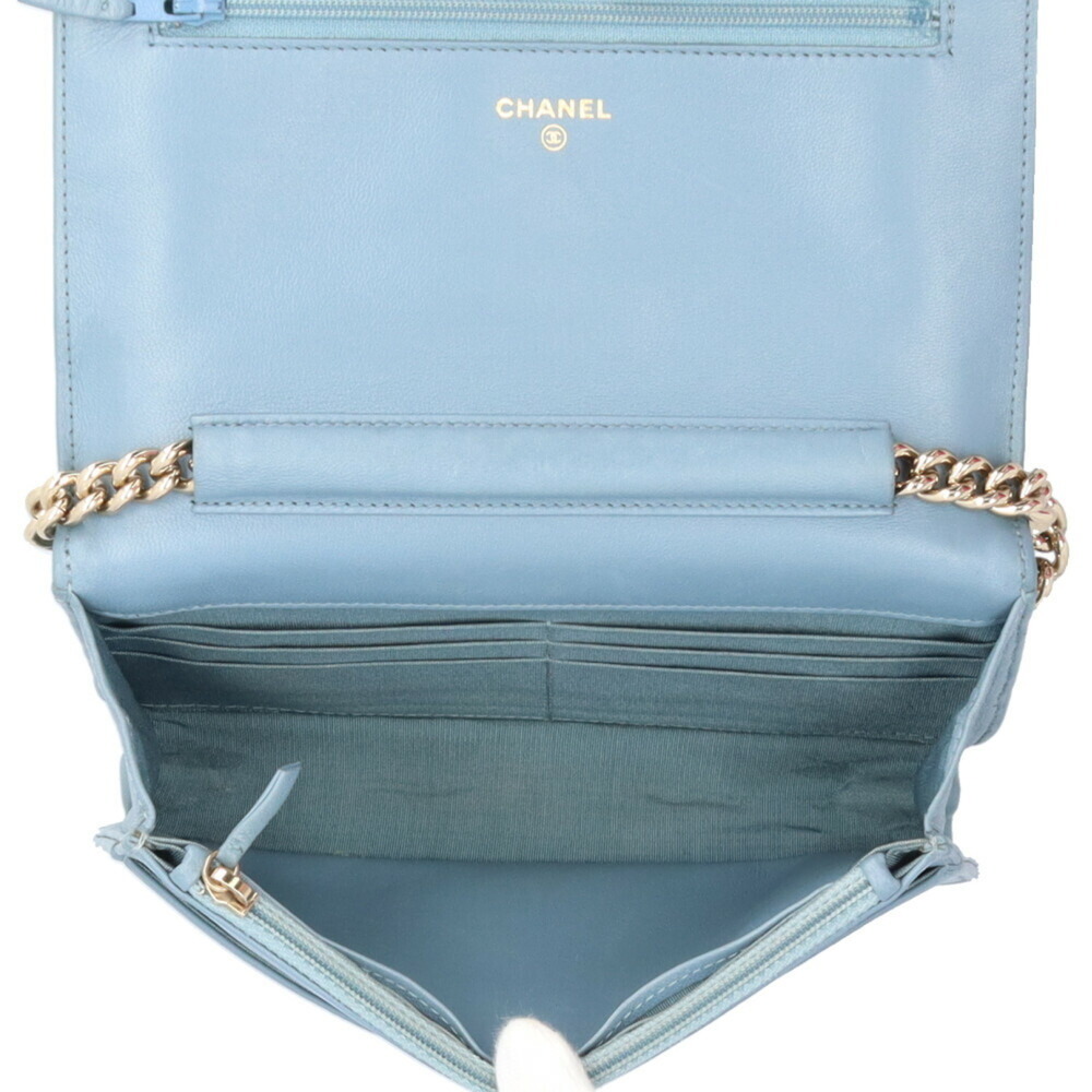 CHANEL Authentic Blue Leather Wallet - Picture 6 of 12